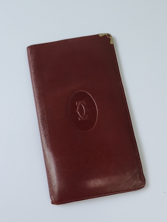 Cartier Handbags - VTG CARTIER MUST COLLECTION BORDEAUX WALLET
